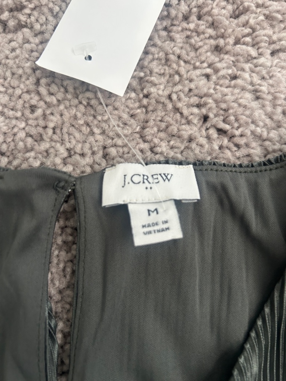 J. Crew Olive Green Pleated Sleeveless Tank Top - Picture 10 of 10